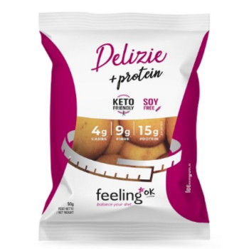 feelingok delizie vaniglia e limone +protein | biscotti proteici low-carb | 50 g