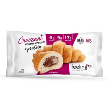 feelingok croissant +protein ripieno al cacao | dolce proteico low-carb | 65 g