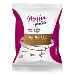 feelingok +protein muffin frutti di bosco | muffin proteico low-carb | 50 g
