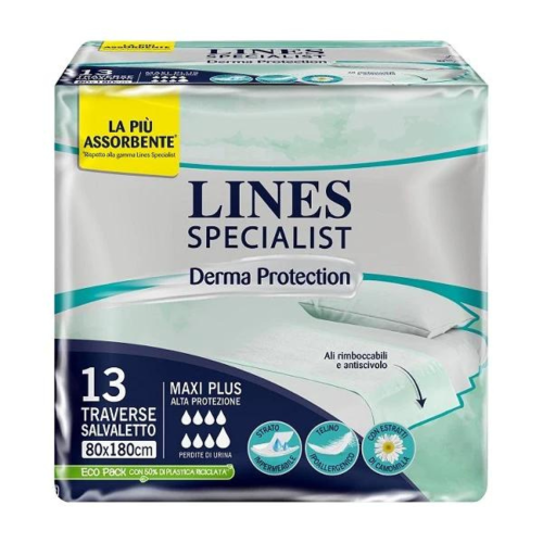 Lines Specialist Derma Protection - Alta Protezione Traverse Salva Letto 80 x 180cm 13 Pezzi