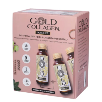 gold collagen hairlift integratore per favorire la crescita dei capelli pack 30 giorni 3 confezioni da 10 flaconi