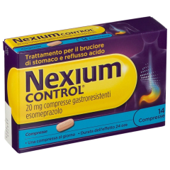 nexium control 14 compresse gastroresistenti esomeprazolo 20mg