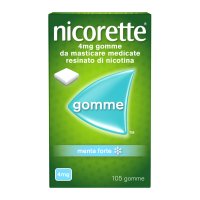 Nicorette 4mg 105 Gomme Masticabili Gusto Menta Forte Smettere Di Fumare