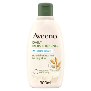 aveeno bagnoschiuma daily moisturising bagnodoccia idratante per pelli normali e sensibili all'avena 300ml