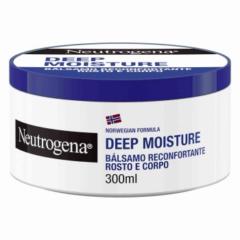 neutrogena balsamo comfort idratazione intensa per pelle secca, crema viso e crema corpo 300ml