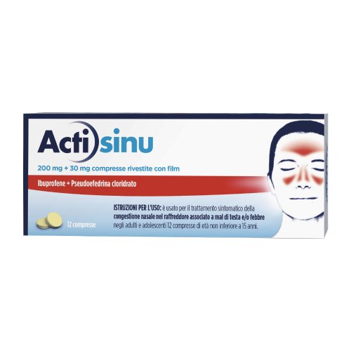 ActiSinu 12 Compresse Sinusite Raffreddore e Mal di testa