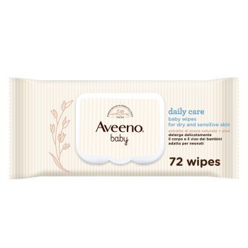 aveeno baby salviettine per neonati con avena colloidale per viso e corpo 72 pezzi