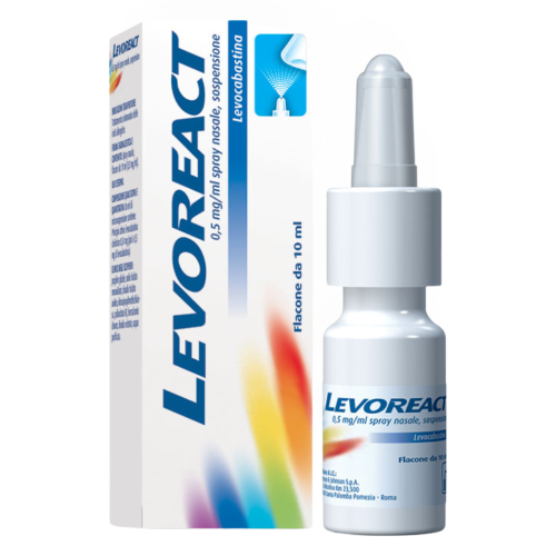 Levoreact Spray Nasale Antistaminico per Allergia Riniti Allergiche e Naso che Cola 10ml