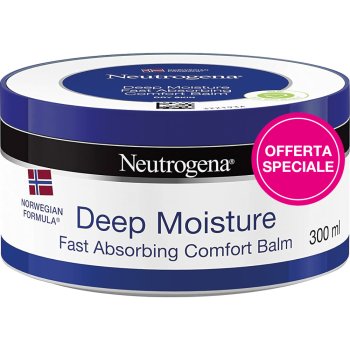 neutrogena deep moisture comfort crema viso e corpo per pelle normale e secca, formula norvegese 300ml 