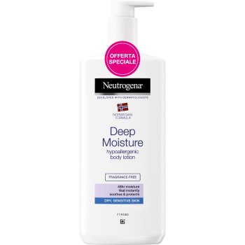 neutrogena deep moisture fluida non profumata crema corpo per pelle secca e sensibile 400ml