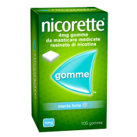 Nicorette 4mg 105 Gomme Masticabili Gusto Menta Forte