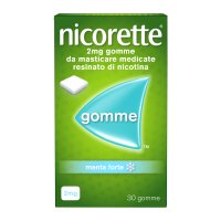 Nicorette 2mg 30 Gomme Masticabili Gusto Menta Forte Smettere di Fumare