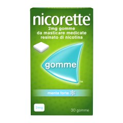 nicorette 2mg 30 gomme masticabili gusto menta forte smettere di fumare