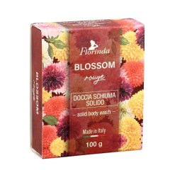 florinda - doccia schiuma solido blossom rouge - lampone e ribes 100g