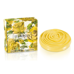 florinda - sapone vegetale a forma di rosa gialla da 90g