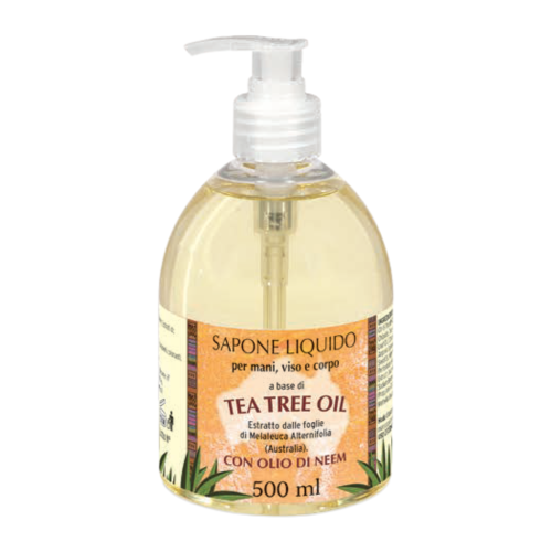 La Dispensa - Sapone Liquido Mani Viso E corpo Con Tea Tree E Olio Di Nem 500ml