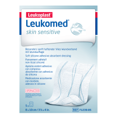 leukoplast leukomed skin sensitive medicazione adesiva sterile  8 x 10cm 5 pezzi