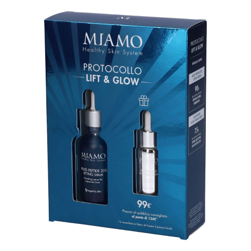 Miamo Cofanetto Protocollo Lift & Glow - Multi-Peptide 20% Lifting Serum 10ml + Age Reverse Glo