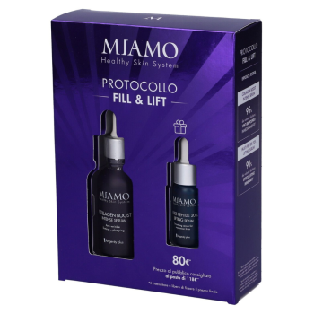 miamo cofanetto protocollo fill & lift - collagen boost intense serum 30ml + multi peptide 20% lifting serum 10ml omaggio