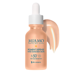 miamo skin concerns pigment defense tinted sunscreen drops spf 50+ protezione solare molto alta 30ml
