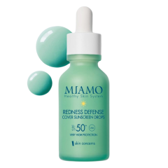 miamo skin concerns redness defense cover sunscreen drops spf 50+ siero solare protezione molto alta 30ml