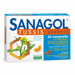 sanagol tussis gusto arancia 24 caramelle