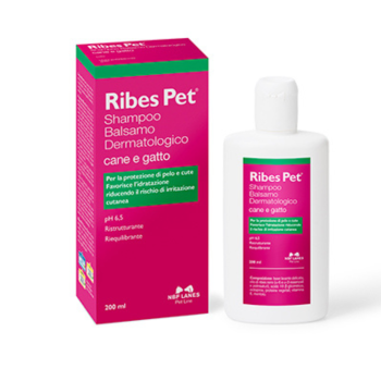 ribes pet cane e gatto shampoo balsamo dermatologico 200ml