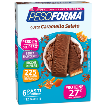 pesoforma barrette caramello salato 12 barrette ( 6 pasti sostitutivi )