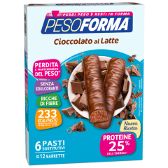 pesoforma barrette cioccolato al latte 12 barrette ( 6 pasti sostitutivi )