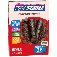 pesoforma barrette cioccolato fondente intenso 12 barrette ( 6 pasti sostitutivi )
