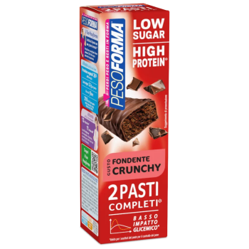 pesoforma barrette low sugar high protein | sostituto pasto fondente-crunchy 2 pasti