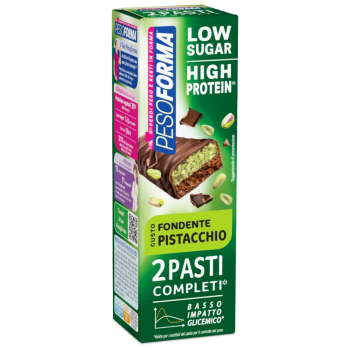 pesoforma barrette low sugar high protein | sostituto pasto fondente-pistacchio 2 pasti