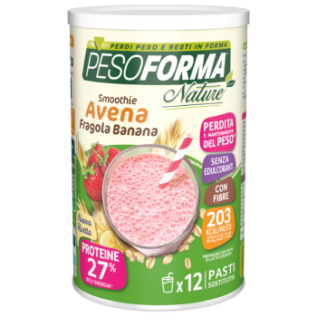 pesoforma natutre smoothie fragola banana e crusca di avena 420g ( 12 pasti sostitutivi )