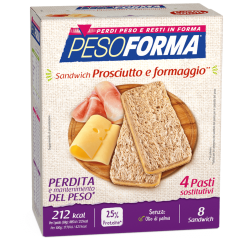pesoforma sandwich prosciutto e formaggio 8 pezzi ( 4 pasti )