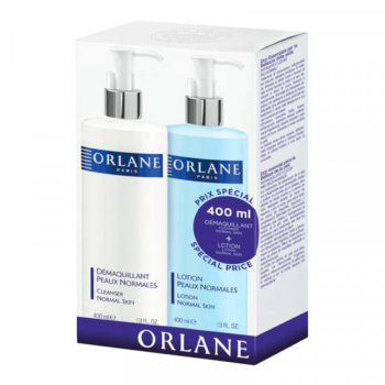 orlane cofanetto demaquillant e lotion pelle normale - detergente struccante + lozione tonificante duo 400+400ml