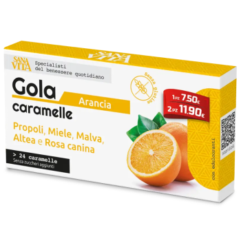 sanavita gola arancia 24 caramelle