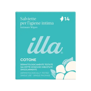 illa care | salviette intime monodose senza parabeni | 14 bustine