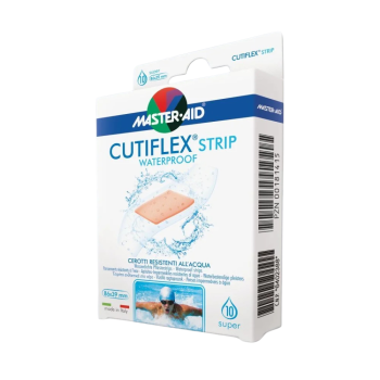 master aid cutiflex strip acqua stop cerotti misura super 86 x 39mm 10 pezzi