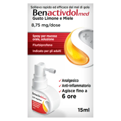 benactivdol med gusto limone e miele spray flurbiprofen 8,75mg/dose 15ml