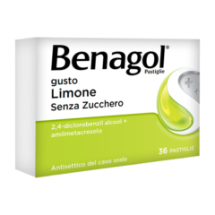 benagol 36 pastiglie limone senza zucchero - 6+ anni