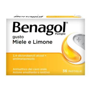 Benagol 36 Pastiglie Miele Limone - 6+ Anni