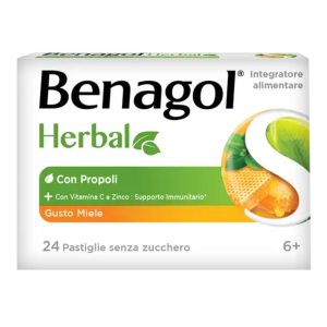 Benagol Herbal 24 Pastiglie Miele - 6+ Anni