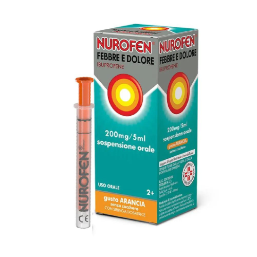 Nurofen Febbre e Dolore Sciroppo Bambini 200mg/5ml Arancia 100ml - Reckitt