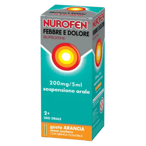 Nurofen Febbre e Dolore Sciroppo Bambini 200mg/5ml Arancia - Gekofar Srl