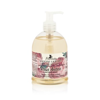 florinda - rosa antica sapone liquido con olio di rosa mosqueta e acido ialuronico 500ml