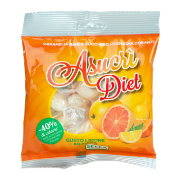 asucri diet limone e arancio caramelle senza zucchero 40g - sella