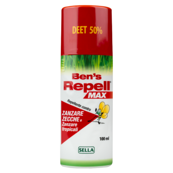 ben's repel max biocida 50% repellente insetti zanzare tropicali e zecche 100ml