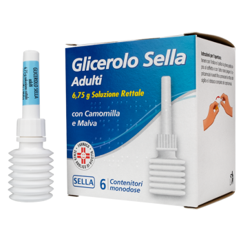 glicerolo adulti 6 microclismi con camomilla e malva da 6,75g - sella 