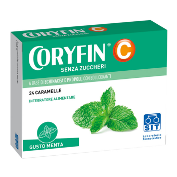 coryfin c senza zuccheri menta 24 caramelle