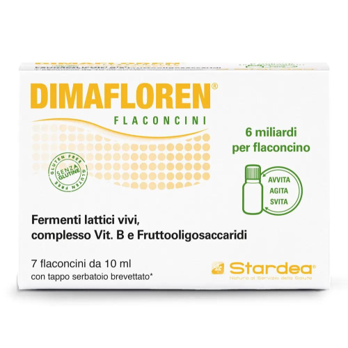 Dimafloren Fermenti Lattici Vivi E Vitamine B - 7 Flaconcini Monodose 10ml